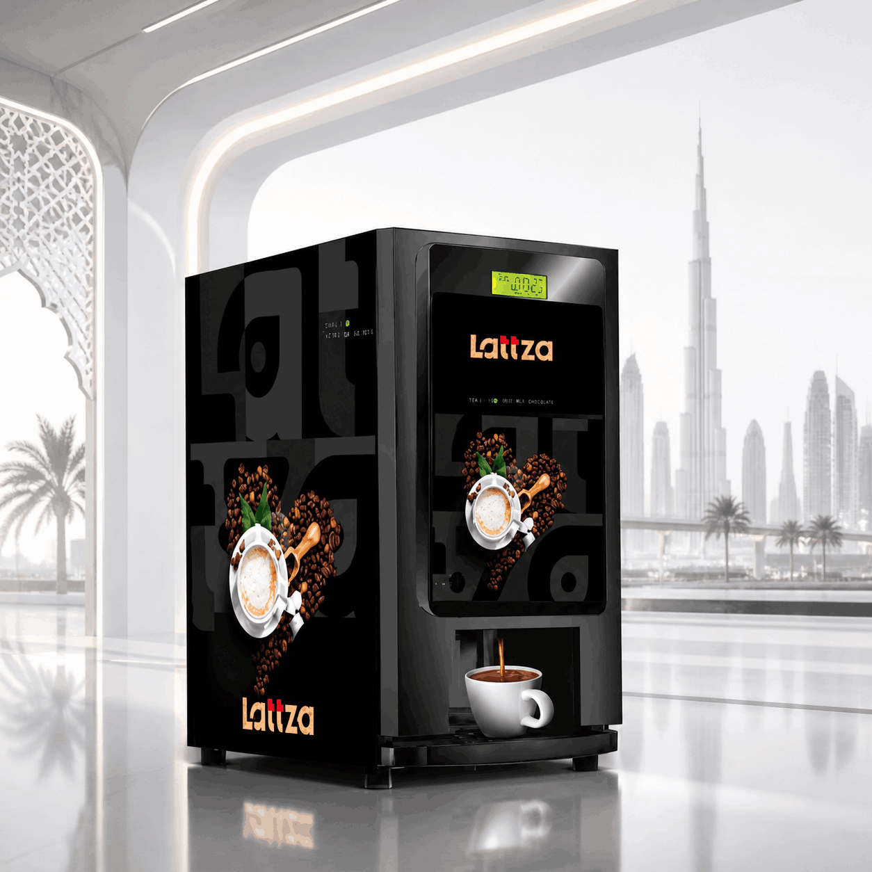 Coffee vending machines supplied by Lattza in UAE
